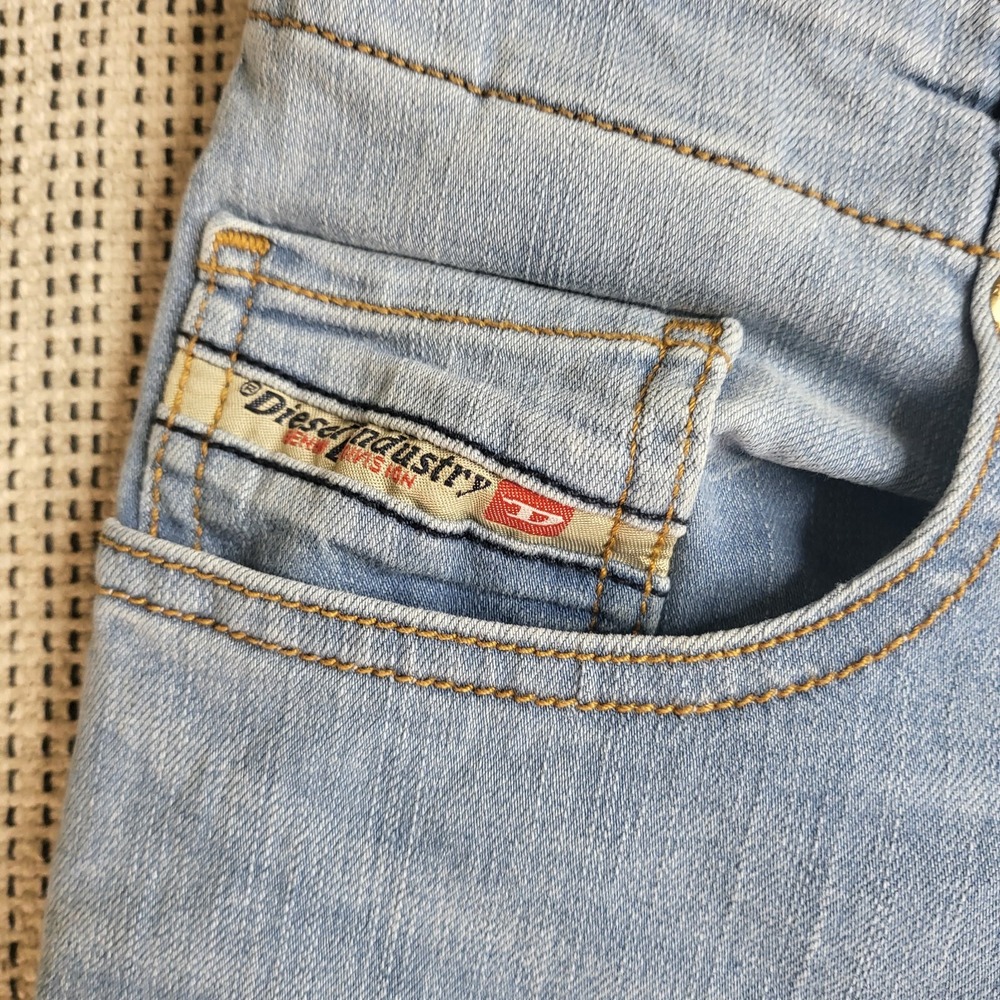 Diesel Jeans Skinzee‎ Womens 29x32 Super Slim Skinny High Waist Light Wash - Picture 2 of 11